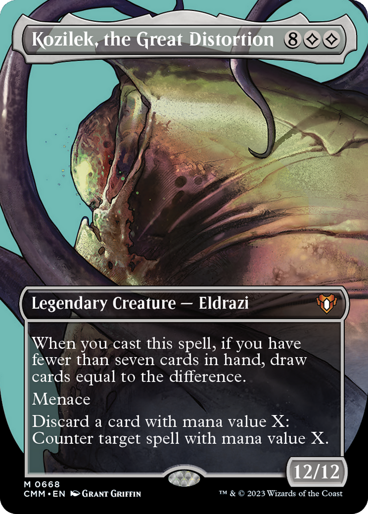 Kozilek, the Great Distortion (CMM-668) - Commander Masters (Borderless) - Premium MTG Single from Wizards of the Coast - Just $1.17! Shop now at Game Crave Tournament Store
