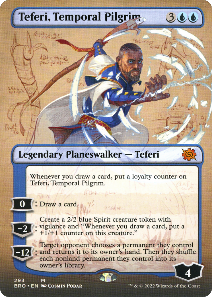 Teferi, Temporal Pilgrim (BRO-293) - The Brothers' War (Borderless) - Premium MTG Single from Wizards of the Coast - Just $1.19! Shop now at Game Crave Tournament Store