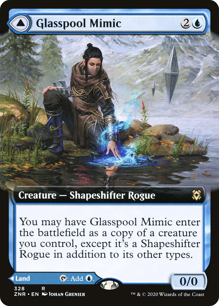 Glasspool Mimic // Glasspool Shore (ZNR-328) - Zendikar Rising: (Extended Art) - Premium MTG Single from Wizards of the Coast - Just $1.82! Shop now at Game Crave Tournament Store