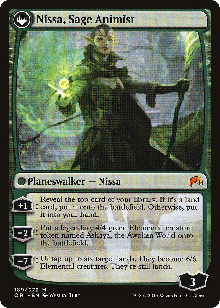 Nissa, Vastwood Seer // Nissa, Sage Animist (ORI-189) - Magic Origins: (originpwdfc) - Premium MTG Single from Wizards of the Coast - Just $2.47! Shop now at Game Crave Tournament Store