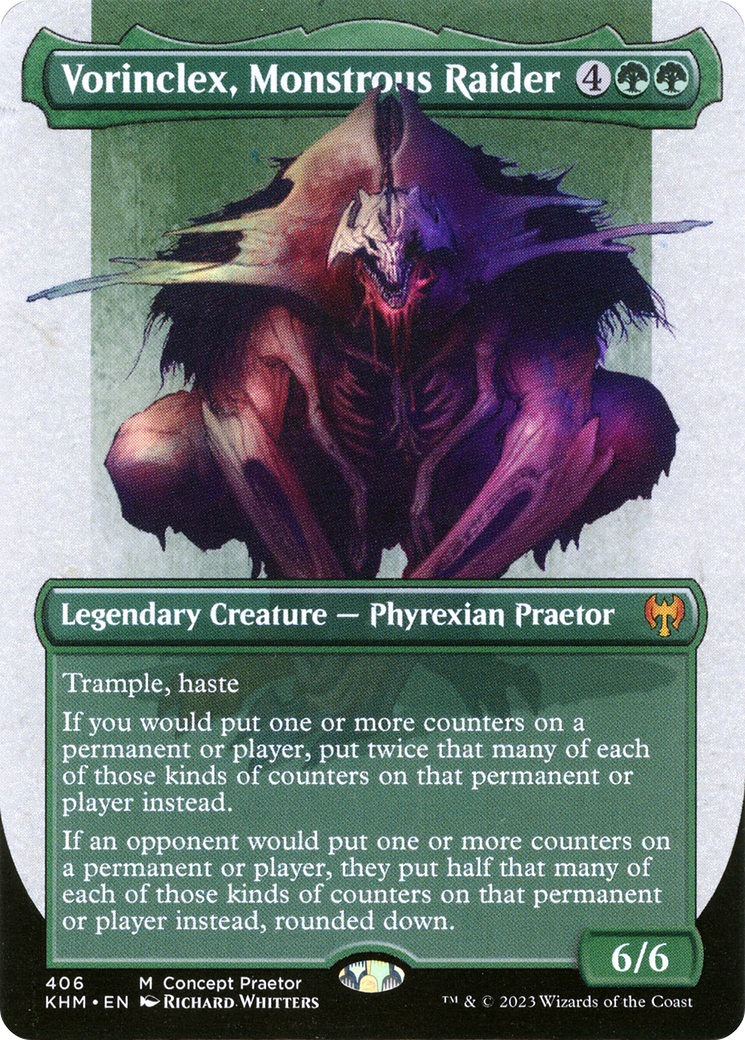 Vorinclex, Monstrous Raider (KHM-406) - Kaldheim (Borderless) - Premium MTG Single from Wizards of the Coast - Just $13.59! Shop now at Game Crave Tournament Store