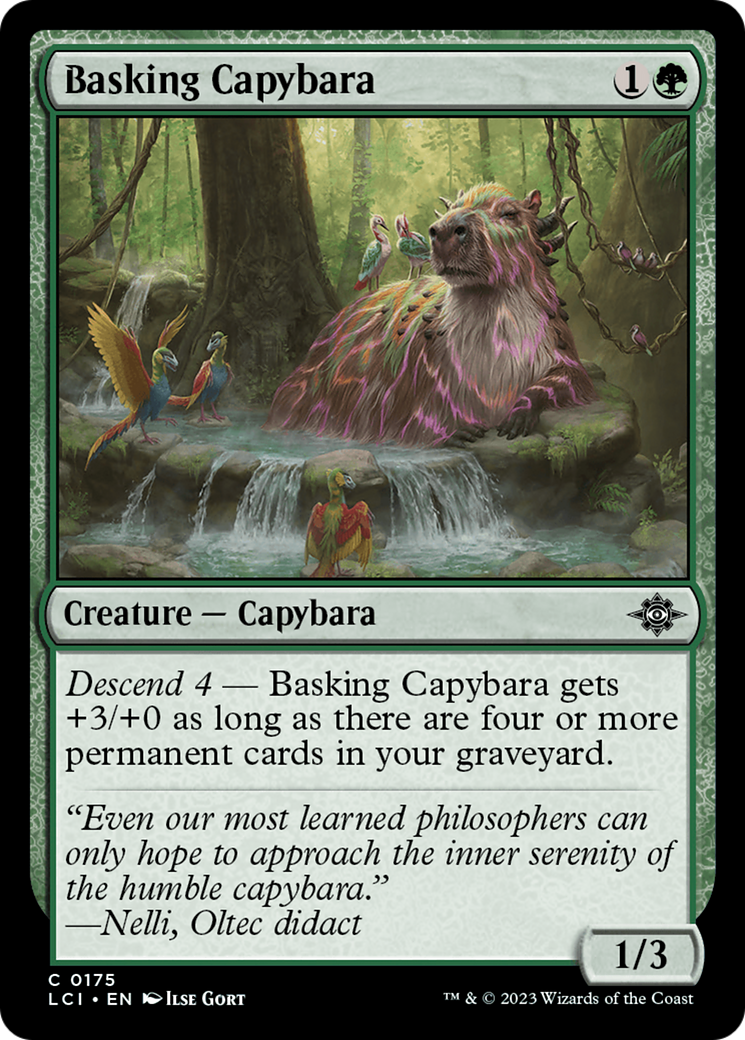 Basking Capybara (LCI-175) - The Lost Caverns of Ixalan - Premium MTG Single from Wizards of the Coast - Just $0.08! Shop now at Game Crave Tournament Store