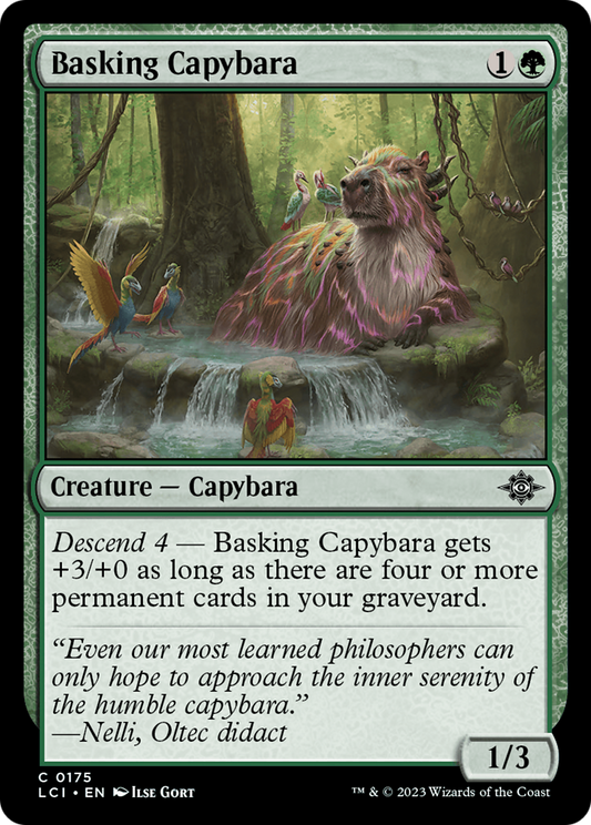 Basking Capybara (LCI-175) - The Lost Caverns of Ixalan - Premium MTG Single from Wizards of the Coast - Just $0.08! Shop now at Game Crave Tournament Store