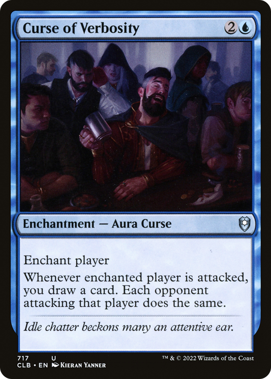 Curse of Verbosity (CLB-717) - Commander Legends: Battle for Baldur's Gate - Premium MTG Single from Wizards of the Coast - Just $0.13! Shop now at Game Crave Tournament Store