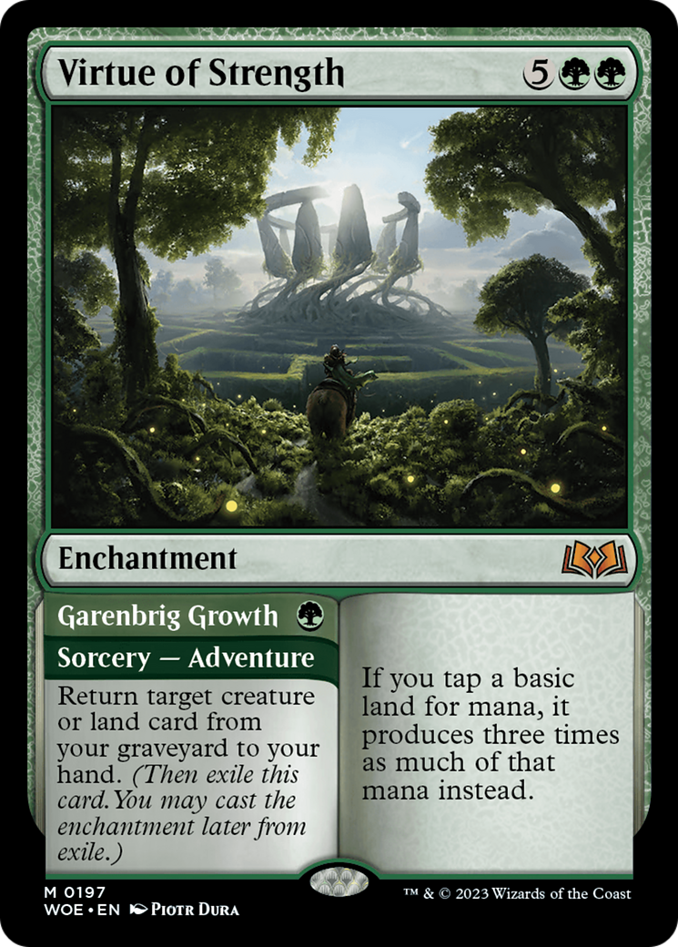Virtue of Strength // Garenbrig Growth (WOE-197) - Wilds of Eldraine Foil - Premium MTG Single from Wizards of the Coast - Just $0.94! Shop now at Game Crave Tournament Store
