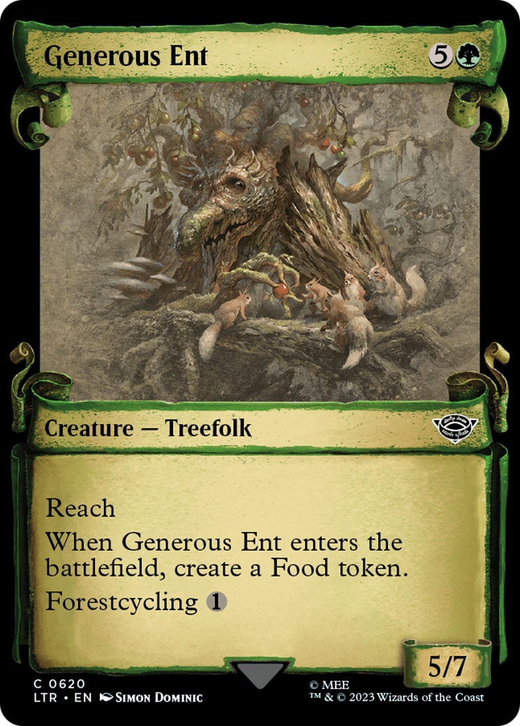 Generous Ent (LTR-620) - The Lord of the Rings: Tales of Middle-earth: (Showcase) - Premium MTG Single from Wizards of the Coast - Just $0.83! Shop now at Game Crave Tournament Store
