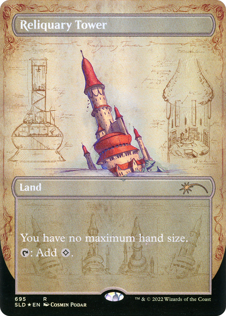 Reliquary Tower (SLD-695) - Secret Lair Drop (Borderless) Foil - Premium MTG Single from Wizards of the Coast - Just $16.51! Shop now at Game Crave Tournament Store