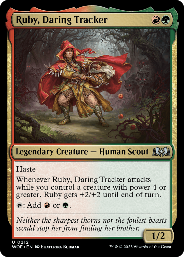 Ruby, Daring Tracker (WOE-212) - Wilds of Eldraine Foil - Premium MTG Single from Wizards of the Coast - Just $0.08! Shop now at Game Crave Tournament Store