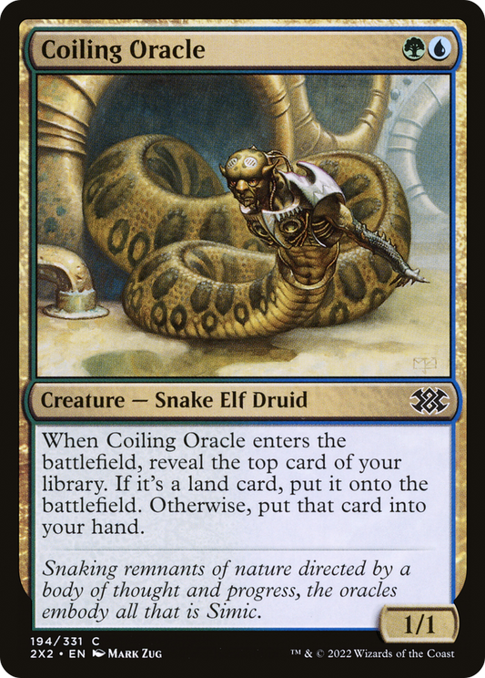 Coiling Oracle (2X2-194) - Double Masters 2022 - Premium MTG Single from Wizards of the Coast - Just $0.25! Shop now at Game Crave Tournament Store