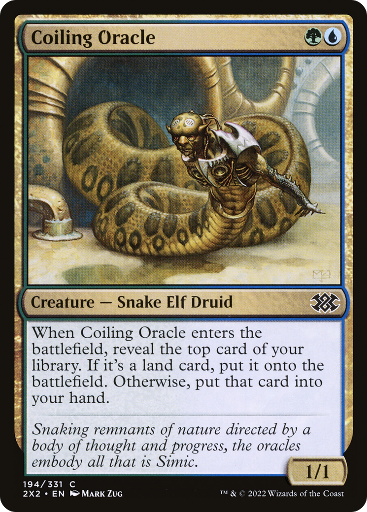 Coiling Oracle (2X2-194) - Double Masters 2022 Foil - Premium MTG Single from Wizards of the Coast - Just $0.25! Shop now at Game Crave Tournament Store