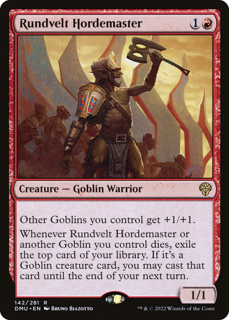 Rundvelt Hordemaster (DMU-142) - Dominaria United Foil - Premium MTG Single from Wizards of the Coast - Just $0.65! Shop now at Game Crave Tournament Store