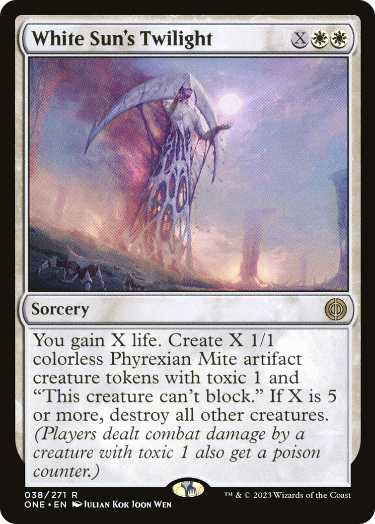 White Sun's Twilight (ONE-038) - Phyrexia: All Will Be One Foil - Premium MTG Single from Wizards of the Coast - Just $0.44! Shop now at Game Crave Tournament Store
