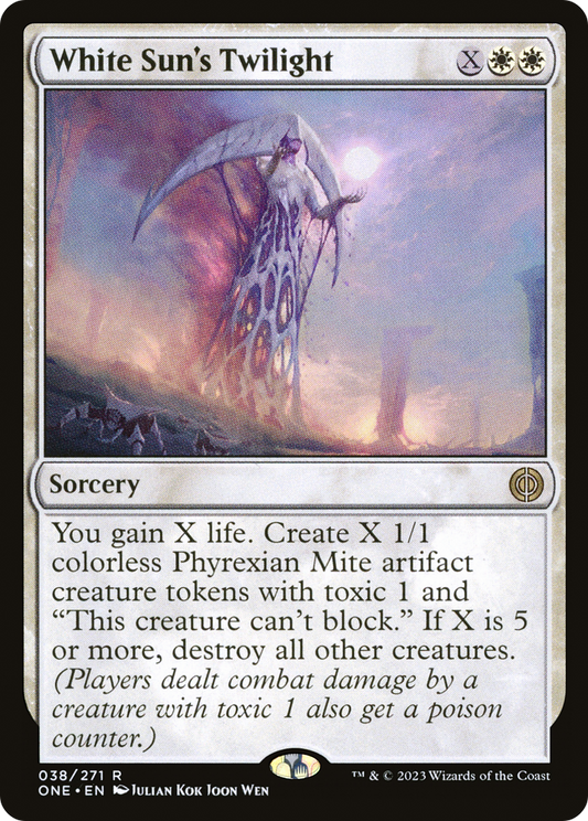 White Sun's Twilight (ONE-038) - Phyrexia: All Will Be One Foil - Premium MTG Single from Wizards of the Coast - Just $0.44! Shop now at Game Crave Tournament Store