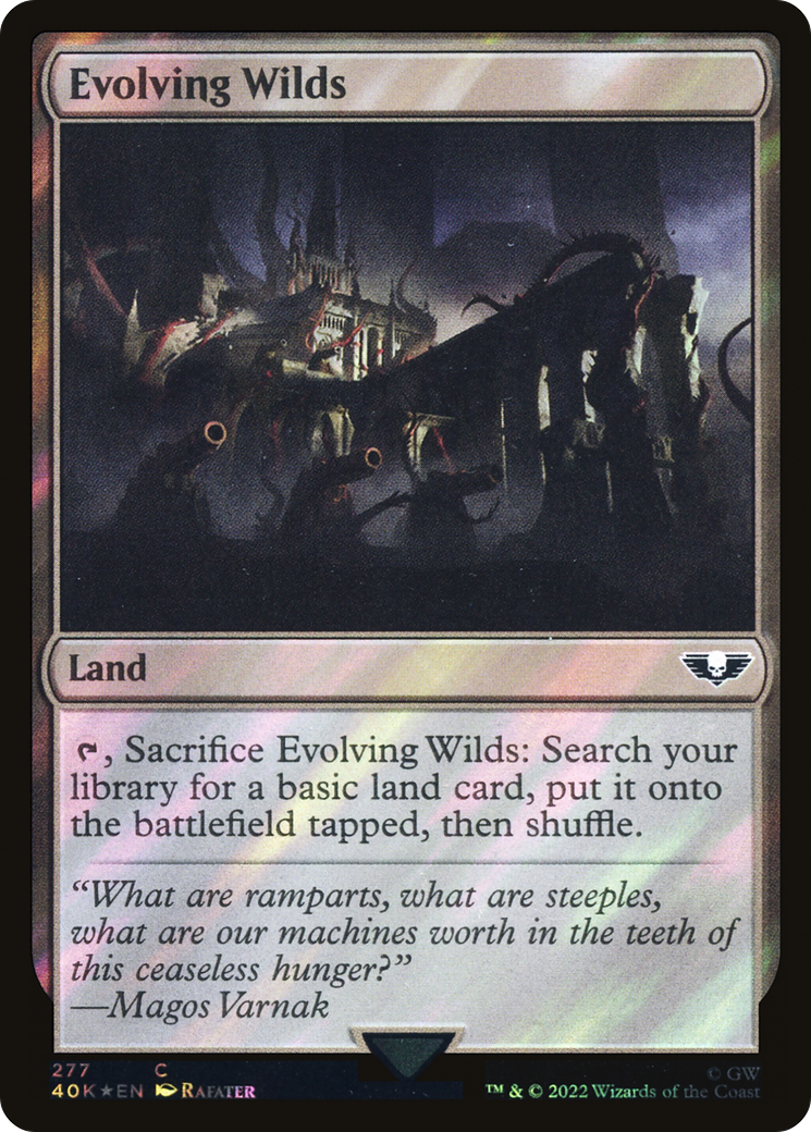 Evolving Wilds (40K-277★) - Warhammer 40,000 Commander Foil - Premium MTG Single from Wizards of the Coast - Just $0.25! Shop now at Game Crave Tournament Store