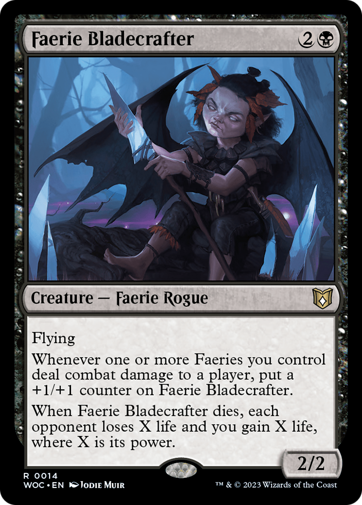 Faerie Bladecrafter (WOC-014) - Wilds of Eldraine Commander Foil - Premium MTG Single from Wizards of the Coast - Just $0.43! Shop now at Game Crave Tournament Store