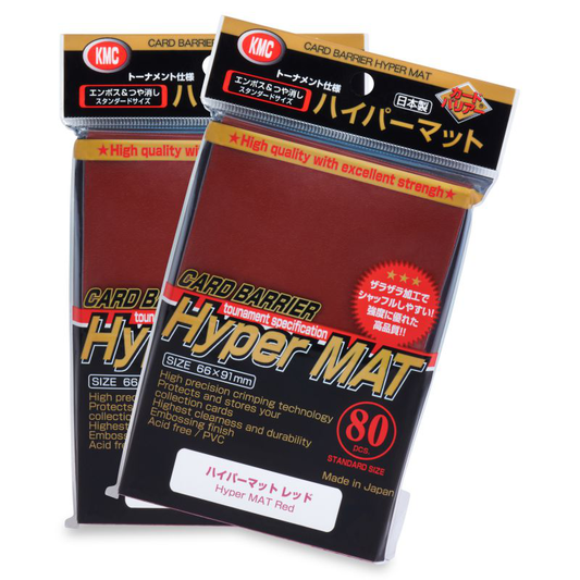 KMC Card Barrier Hyper Mat Red (80 ct) - Matte - Standard - Premium Card Sleeves from KMC - Just $9.99! Shop now at Game Crave Tournament Store