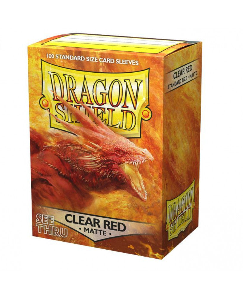 Dragon Shield Clear Red (100 ct) - Matte - Standard - Premium Card Sleeves from Arcane Tinmen - Just $10.99! Shop now at Game Crave Tournament Store