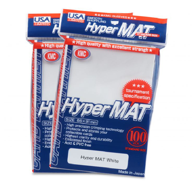 KMC: White Hyper Matte 100ct Sleeves KMC: White Hyper Matte 100ct Sleeves