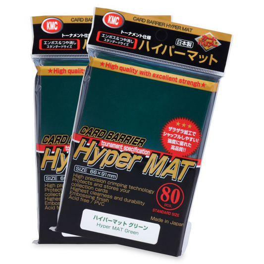 KMC Card Barrier Hyper Mat Green (80 ct) - Matte - Standard - Premium Card Sleeves from KMC - Just $9.99! Shop now at Game Crave Tournament Store