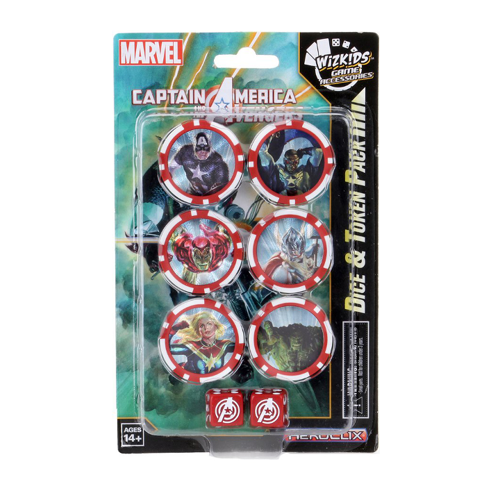 HeroClix Captain America and The Avengers Dice & Token Pack - Premium HCX Sealed from WizKids - Just $8.99! Shop now at Game Crave Tournament Store