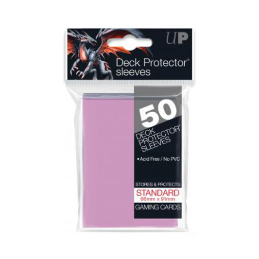 Ultra Pro Deck Protectors Solid Pink (50ct) - Standard - Premium  from Ultra Pro - Just $2.99! Shop now at Game Crave Tournament Store