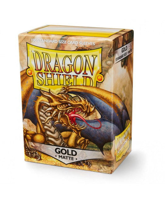 Dragon Shield Gold (100 ct) - Matte - Standard - Premium Card Sleeves from Arcane Tinmen - Just $12.99! Shop now at Game Crave Tournament Store