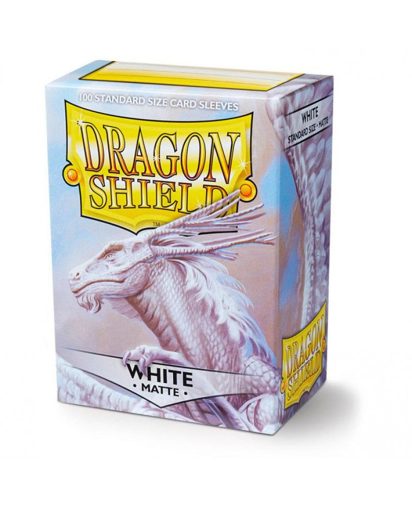 Dragon Shield White (100 ct) - Matte - Standard - Premium Card Sleeves from Arcane Tinmen - Just $10.99! Shop now at Game Crave Tournament Store