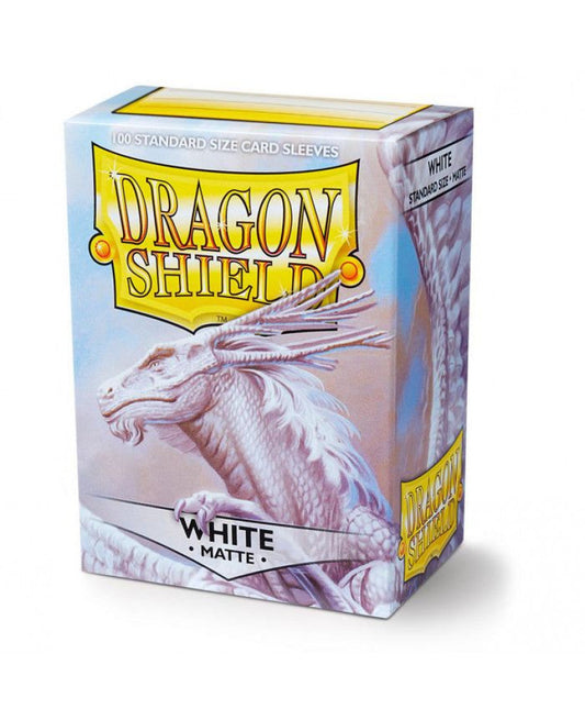 Dragon Shield White (100 ct) - Matte - Standard - Premium Card Sleeves from Arcane Tinmen - Just $12.99! Shop now at Game Crave Tournament Store