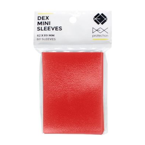 Dex Mini Sleeves Red (60 ct) - Classic - Japanese - Premium Card Sleeves from Dex Protection - Just $5.99! Shop now at Game Crave Tournament Store
