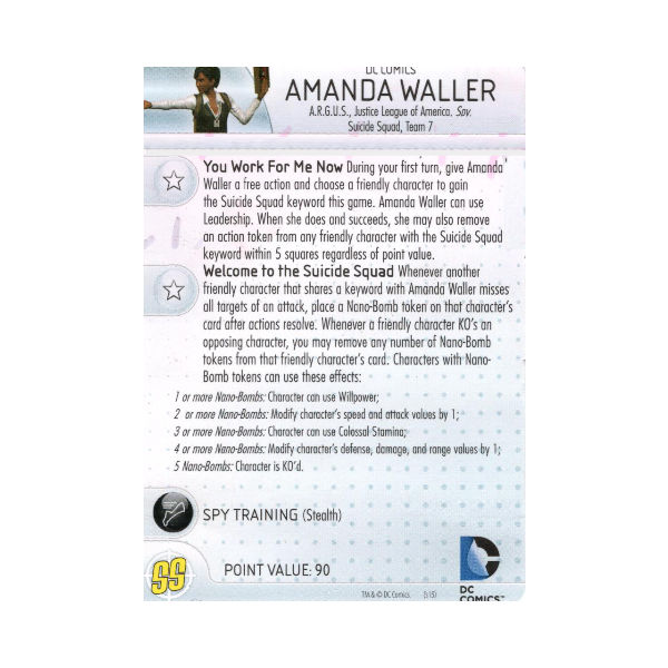 Amanda Waller #D15-014 DC HeroClix Promos - Premium HCX Single from WizKids - Just $0.99! Shop now at Game Crave Tournament Store