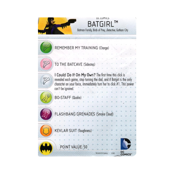 Batgirl #D16-015 DC HeroClix Promos - Premium HCX Single from WizKids - Just $2.49! Shop now at Game Crave Tournament Store