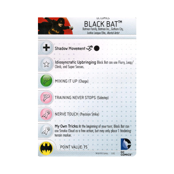 Black Bat #D16-014 DC HeroClix Promos - Premium HCX Single from WizKids - Just $3.00! Shop now at Game Crave Tournament Store
