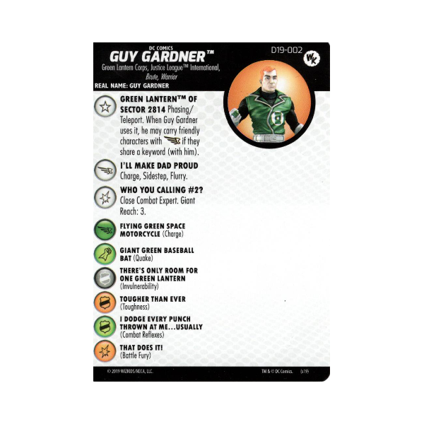 Guy Gardner #D19-002 DC HeroClix Promos - Premium HCX Single from WizKids - Just $1.24! Shop now at Game Crave Tournament Store